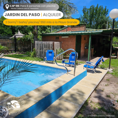 C.Nº 08: Para 8 personas con piscina - Jardín del Paso