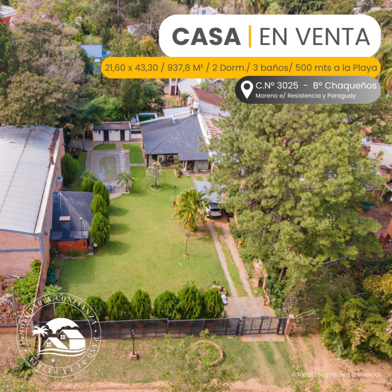 C.Nº 3025: Casa con hermoso parque y piscina