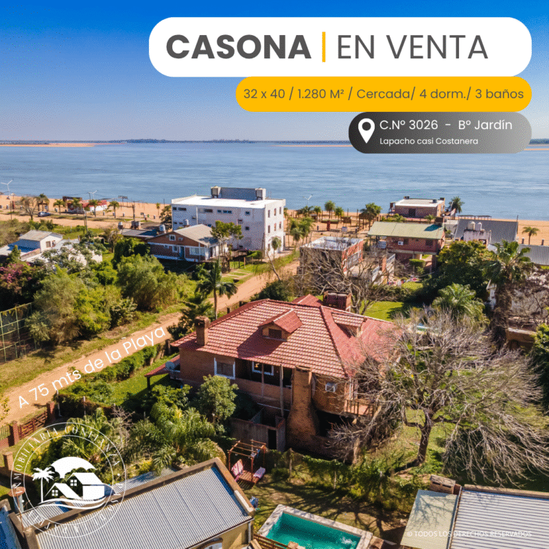 C.Nº 3026: Casona a mts de la Costanera