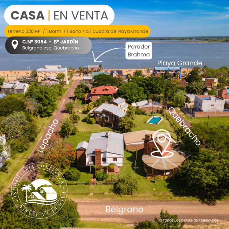 C.N° 3054: Casa pequeña a una cuadra de la Playa