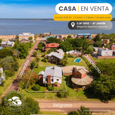 C.N° 3053: Hermosa casa en dos plantas a una cuadra de Playa Grande