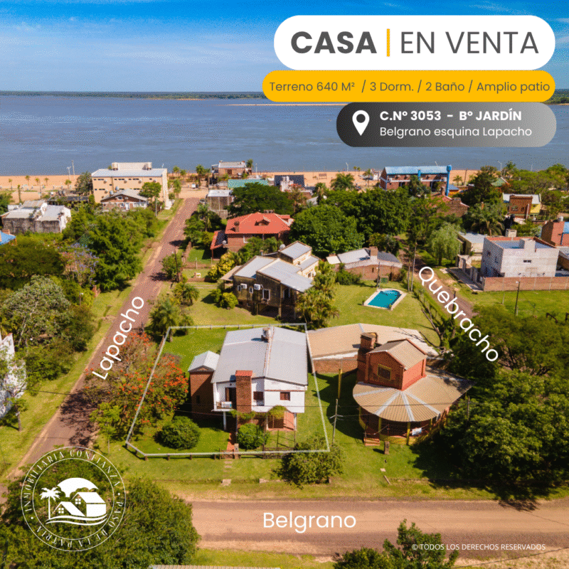 C.N° 3053: Hermosa casa en dos plantas a una cuadra de Playa Grande