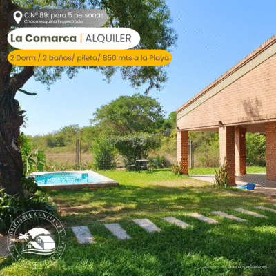 C.N° 89 "La Comarca", para 6 personas, con piscina