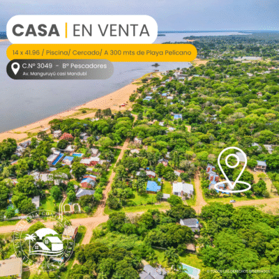C.N° 3049: Casa con pileta a 300 mts de Playa Pelícano. B° Pescadores