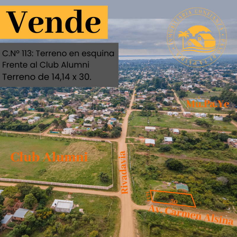 C.N° 113: Esquina en venta, zona Hotel Condado