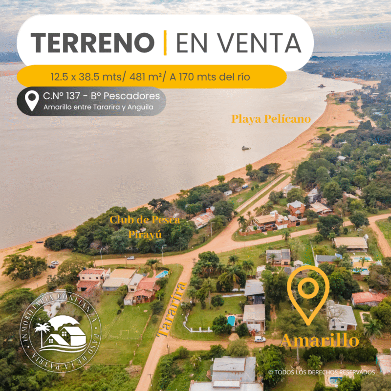 C.N° 137: Hermoso terreno cerquita del río