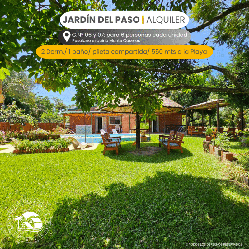 C.Nº 06 y 07: Complejo Jardín del Paso - Para 6 personas c/u