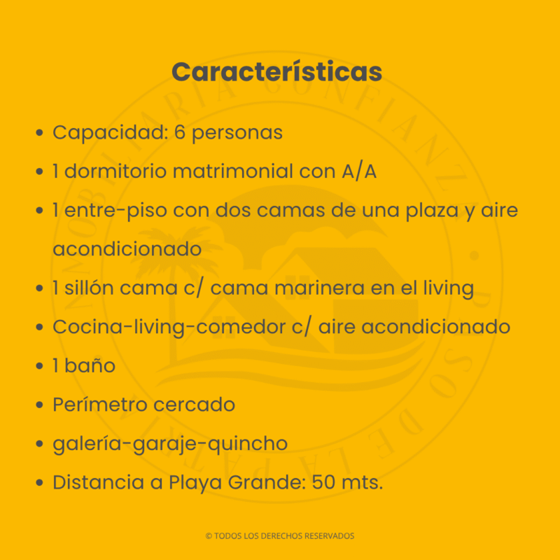 C.N° 32 y 33: Complejo de 2 unidades a 50 mts de Playa Grande