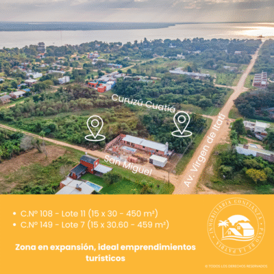 C.N° 108 y 149: Terrenos zona kiosco "El Ángel"