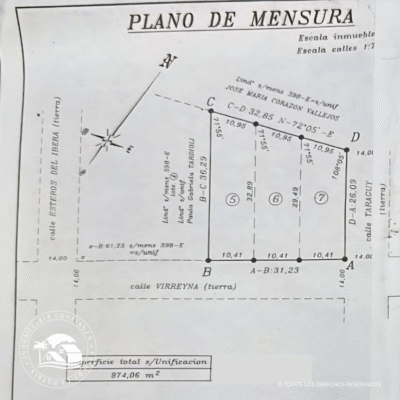 C.N° 306: Hermoso terreno a 150 mts del río
