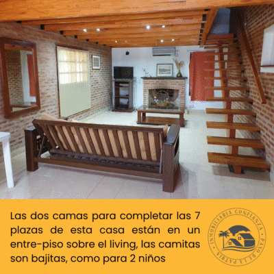 C.N° 45: Para 7 personas con piscina, a 400 mts de Playa Grande