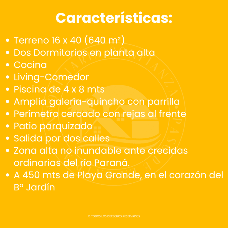 C.Nº 04: Hermosa casa en Bº Jardín