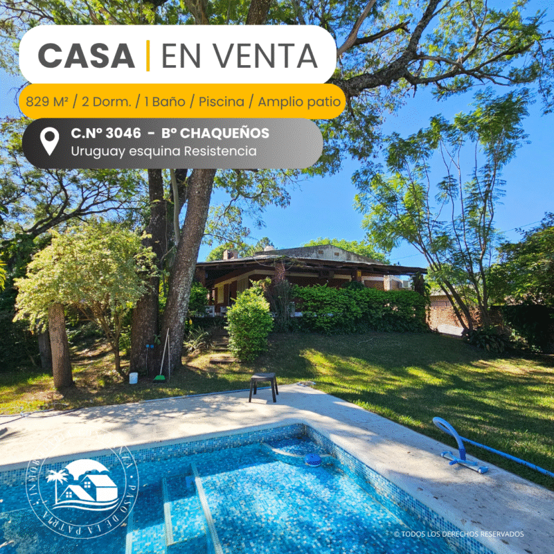 C.N° 3046: Casa con pileta y hermoso patio