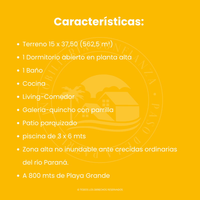 C.N° 3041: Chalet con piscina y hermoso patio