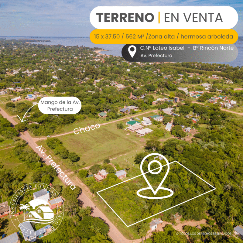 C.N° 2002: Loteo Isabel, terrenos de buen tamaño sobre Av. Prefectura