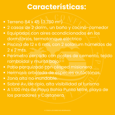 C.N° 3076: "Complejo San Jorge", Dos casas + Mega piscina + Mega parque