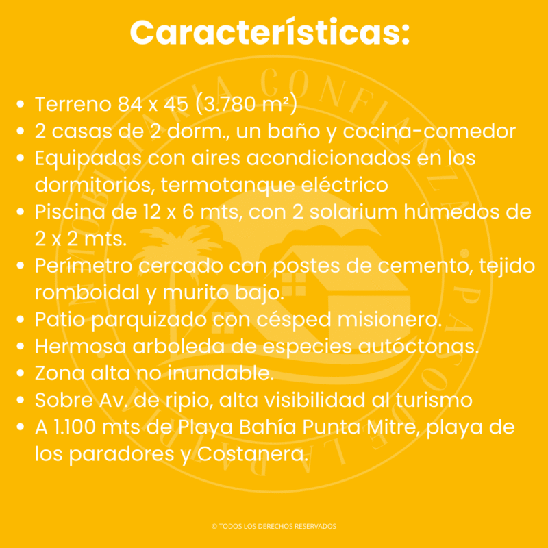 C.N° 3076: "Complejo San Jorge", Dos casas + Mega piscina + Mega parque