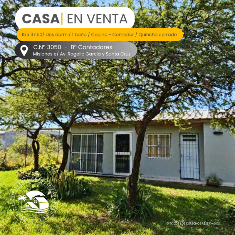 C.N° 3050: Linda casa de dos dormitorios, a buen precio